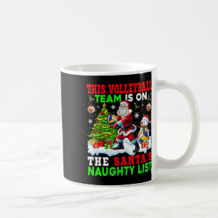 Volleyball Team Is On Santa's Naughty List Xmas Pl Coffee Mug