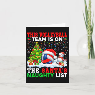 Volleyball Team Is On Santa's Xmas Naughty List Fu Card