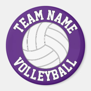 Volleyball Team Name and Colour Customisable Sport Magnet