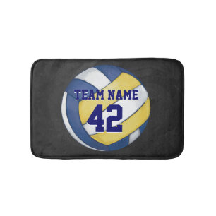 Volleyball Team Name and Number Bath Mat