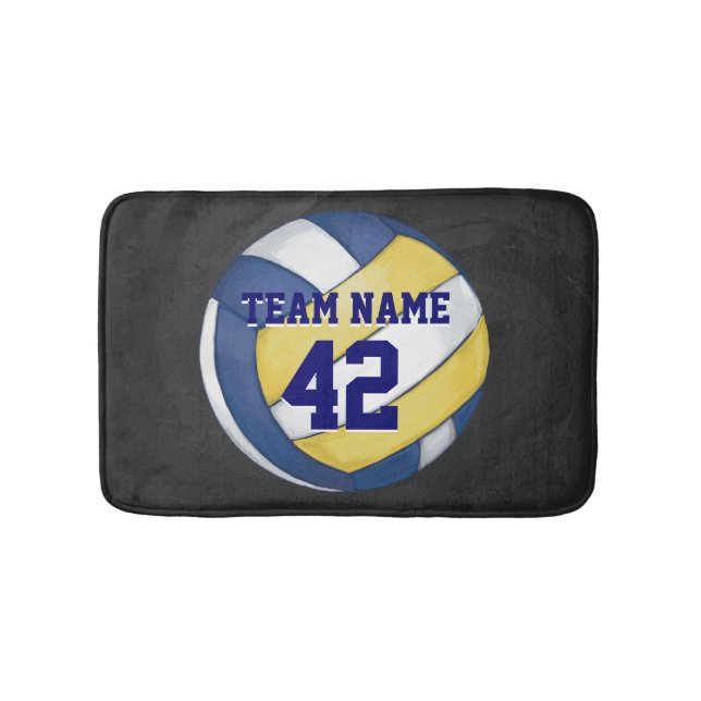 Volleyball Team Name and Number Bath Mat (Front)