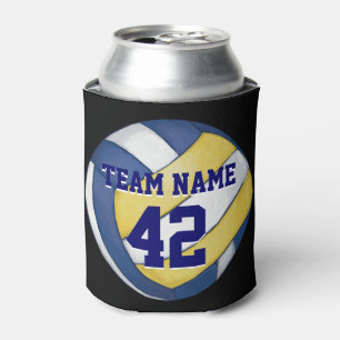 Volleyball Team Name and Number Can Cooler