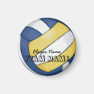 Volleyball Team Name and Number Magnet