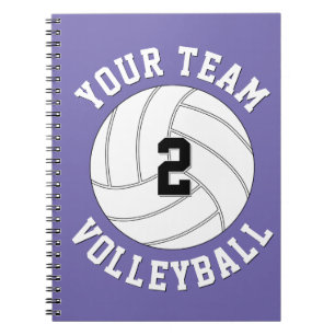 Volleyball Team Name & Player Jersey Number Sports Notebook
