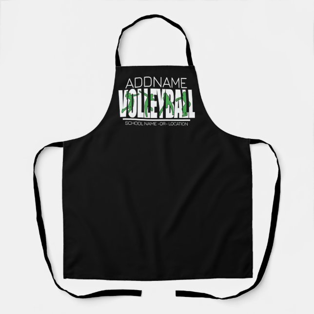 Volleyball Team Player ADD NAME School Top Athlete Apron (Front)
