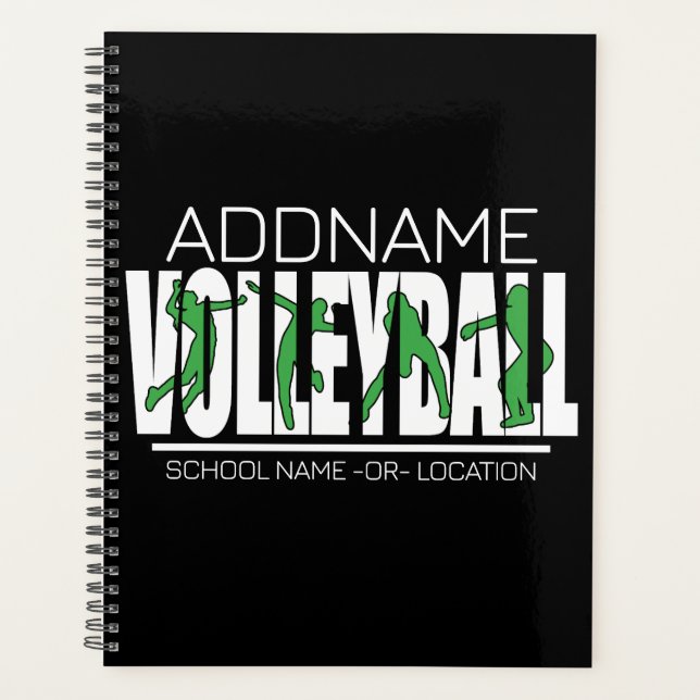 Volleyball Team Player ADD NAME School Top Athlete Planner (Front)