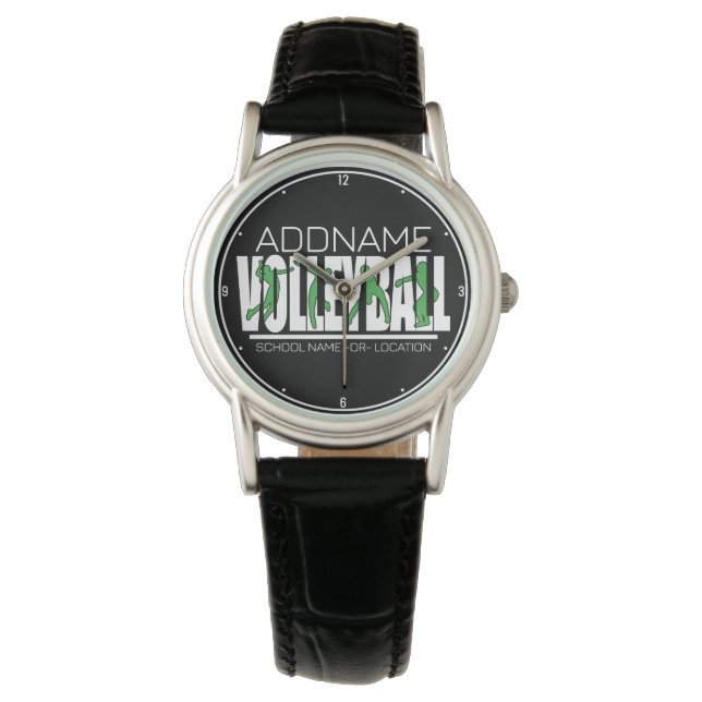 Volleyball Team Player ADD NAME School Top Athlete Watch (Front)