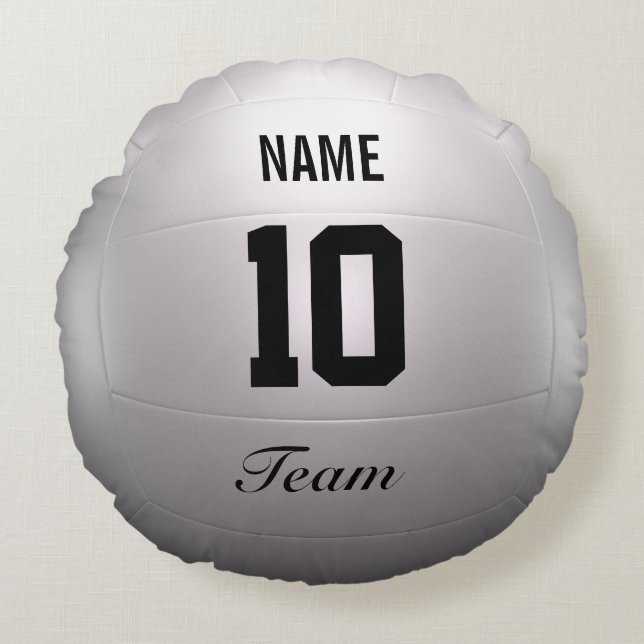 Volleyball Team Round Cushion (Front)