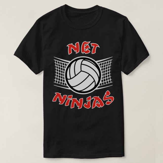 Volleyball Team Shirt For Men amp Women Net Ninjas (Design Front)
