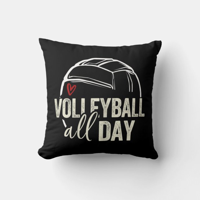 Volleyball Teen Girl Women Volleyball Graphic Voll Cushion (Front)