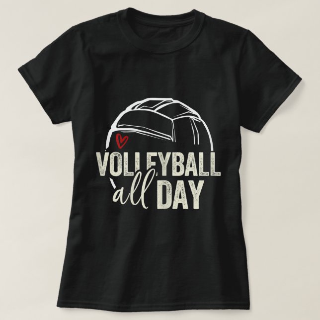 Volleyball Teen Girl Women Volleyball Graphic Voll T-Shirt (Design Front)