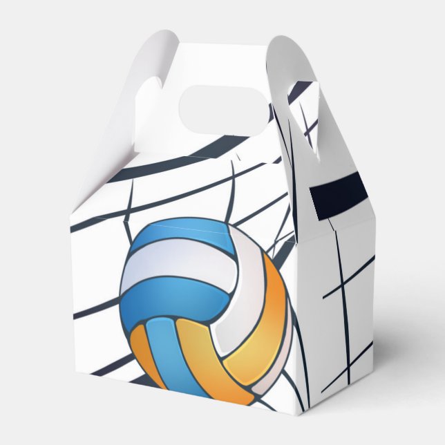 Volleyball Theme Birthday Party  Favour Box (Front Side)
