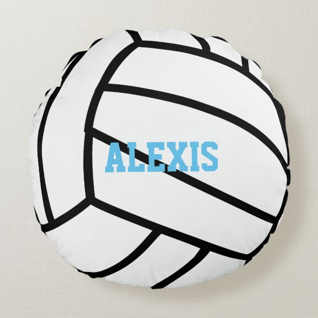 Volleyball Themed Round Cushion (Front)