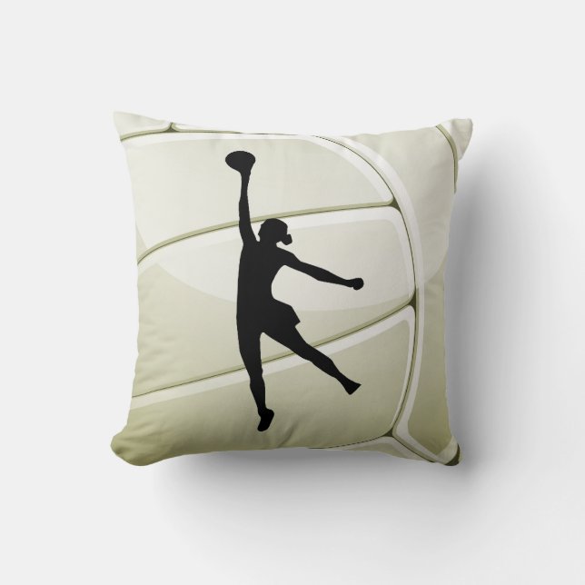 Volleyball Throw Pillow (Front)