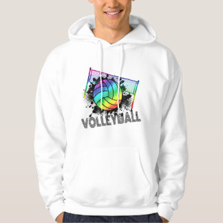 Volleyball Tie Dye Blue Purple Teenage Girls Perfe Hoodie