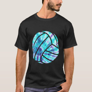 Volleyball Tie Dye Look Blue Purple Great For Boys T-Shirt