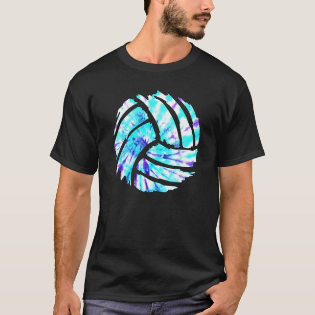 Volleyball Tie Dye Look Blue Purple Perfect Boys o T-Shirt (Front)