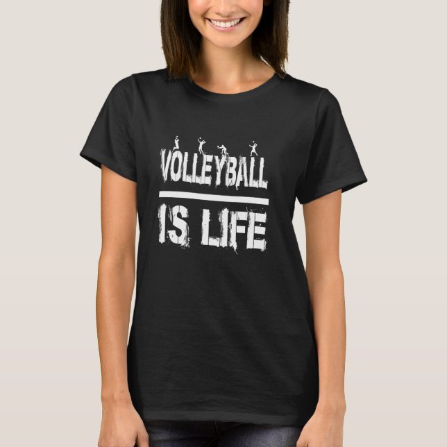 Volleyball tshirt for men, volleyball for kids, Vo (Front)