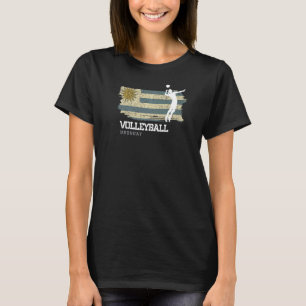 Volleyball Uruguay Flag Girls Volleyball Women T-Shirt