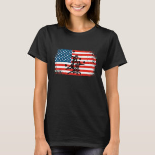 Volleyball US Team America Flag For men Women Kids T-Shirt