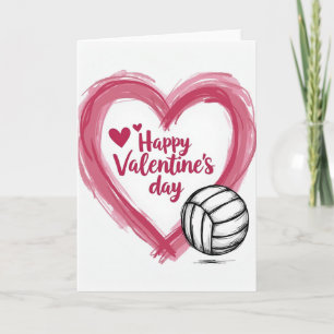 Volleyball Valentines Day Card