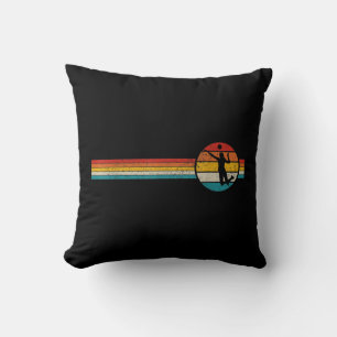 Volleyball Vintage Retro Sports Volleyball Player Cushion