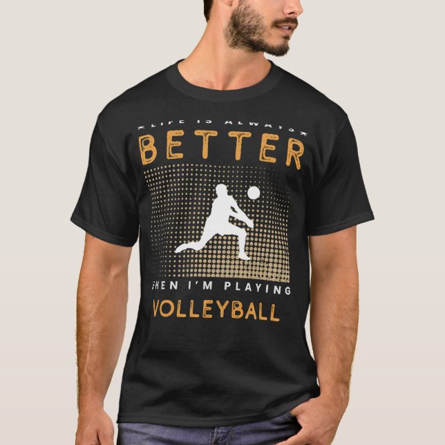 Volleyball Vitality: Spiking Joy into Lifes Game! T-Shirt (Front)