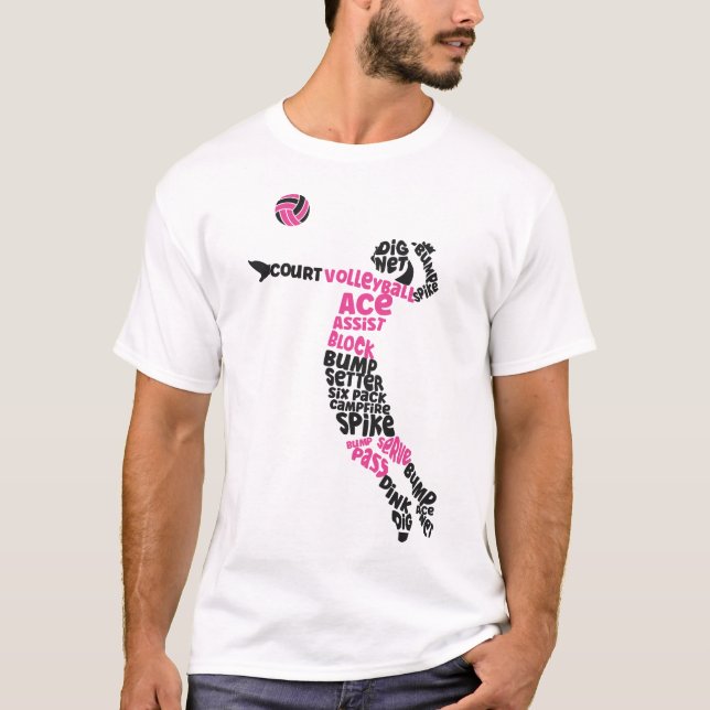 Volleyball Volleyball Ace Assist Block Bump Net T-Shirt (Front)