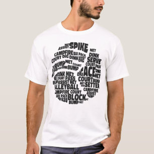 Volleyball Volleyball Ace Assist Block Bump Net T-Shirt