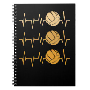 Volleyball Volleyball heartbeat EKG pulse 88 Volle Notebook