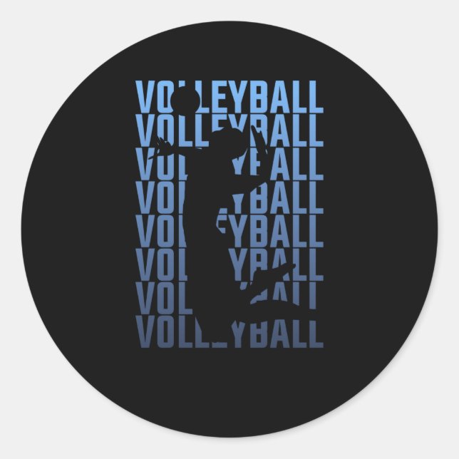 Volleyball Volleyball-Player Classic Round Sticker (Front)