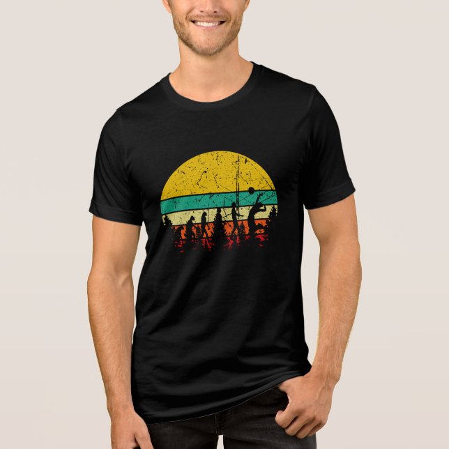 Volleyball - Volleyball Player Evolution Tri-Blend Shirt (Front)