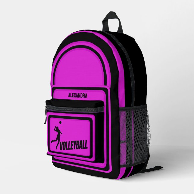 Volleyball, Volleyball player girl, Birthday gift Printed Backpack (Back Corner Right)