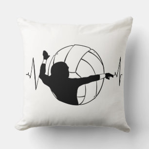 Volleyball - Volleyball Player Heartbeat Cushion