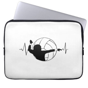 Volleyball - Volleyball Player Heartbeat Laptop Sleeve
