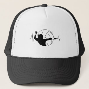 Volleyball - Volleyball Player Heartbeat Trucker Hat
