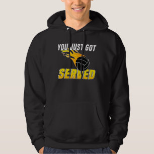 Volleyball Volleyball Player Serve Flame Hoodie