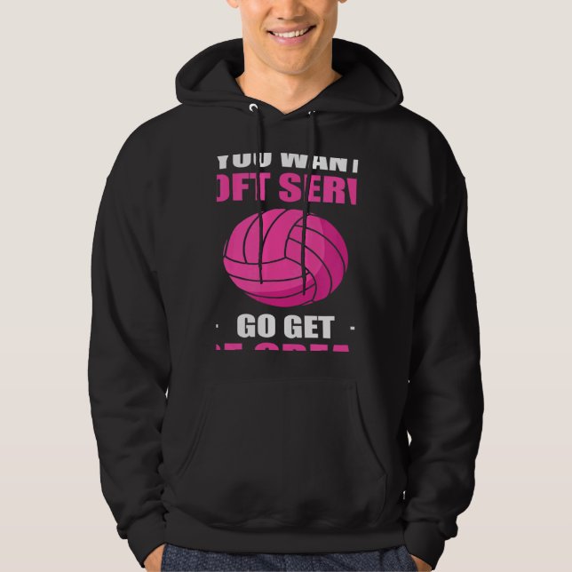 Volleyball Want A Soft Serve Ice Cream Men Women K Hoodie (Front)