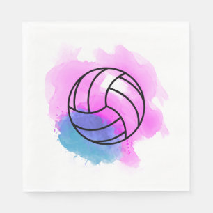 Volleyball Watercolor Napkin