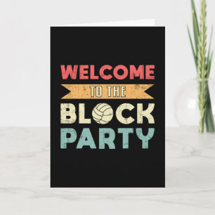 Volleyball Welcome To The Block Party Beach Ball Card