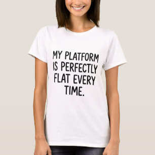 Volleyball White Lie Platform Is Flat T-Shirt