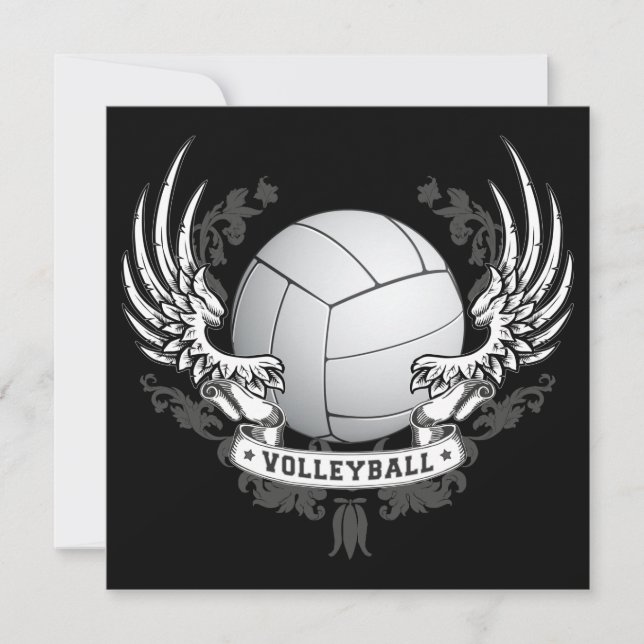 Volleyball Wings Invitation (Front)