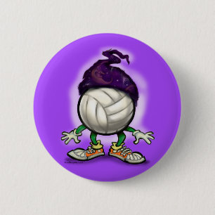 Volleyball Wizard 6 Cm Round Badge
