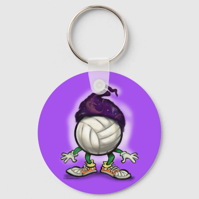 Volleyball Wizard Key Ring (Front)