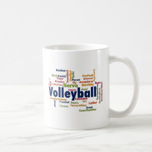 Volleyball Word Cloud Coffee Mug