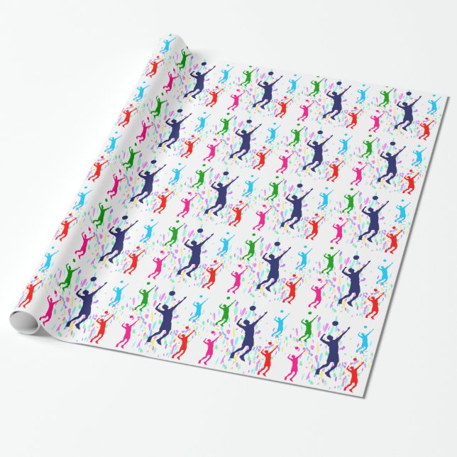 VOLLEYBALL WRAPPING PAPER (Unrolled)