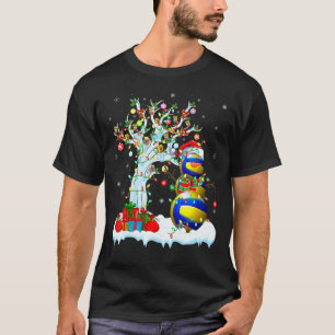 Volleyball Xmas Tree Lighting Snowman Volleyball C T-Shirt