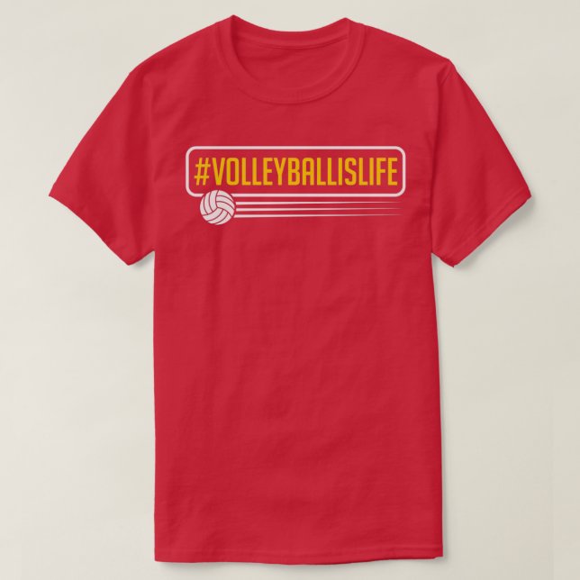VOLLEYBALLISLIFE Gifts for BeachVolleyball players T-Shirt (Design Front)