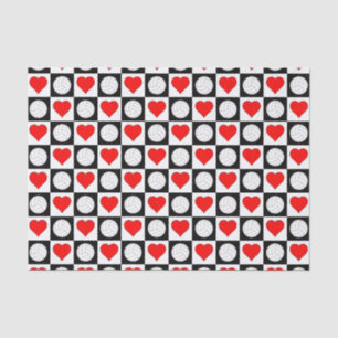 Volleyballs and Hearts Pattern Tissue Paper
