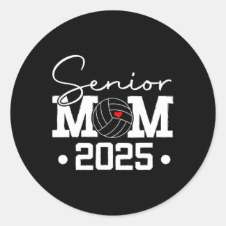 Volleybyll Graduation Mummy Senior Mum Cl Of 2025  Classic Round Sticker